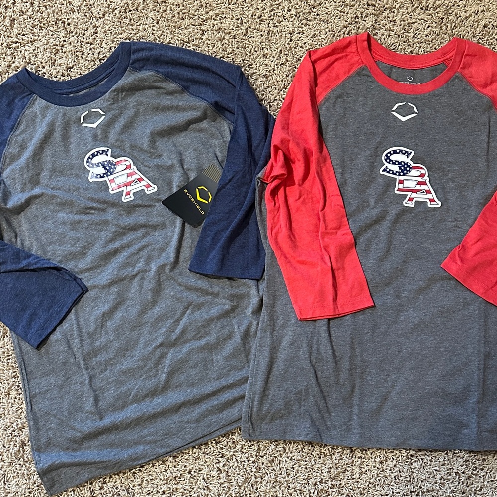 Evoshield SBA Baseball 3/4 Raglan Shirts
